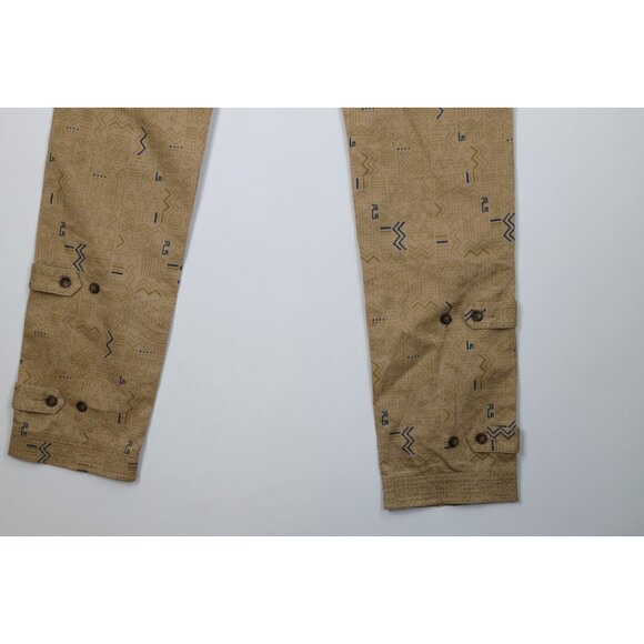 Rocksmith Mens Size 38x36 Abstract Geometric Strap Skateboard Cargo Pants Beige - Picture 14 of 14